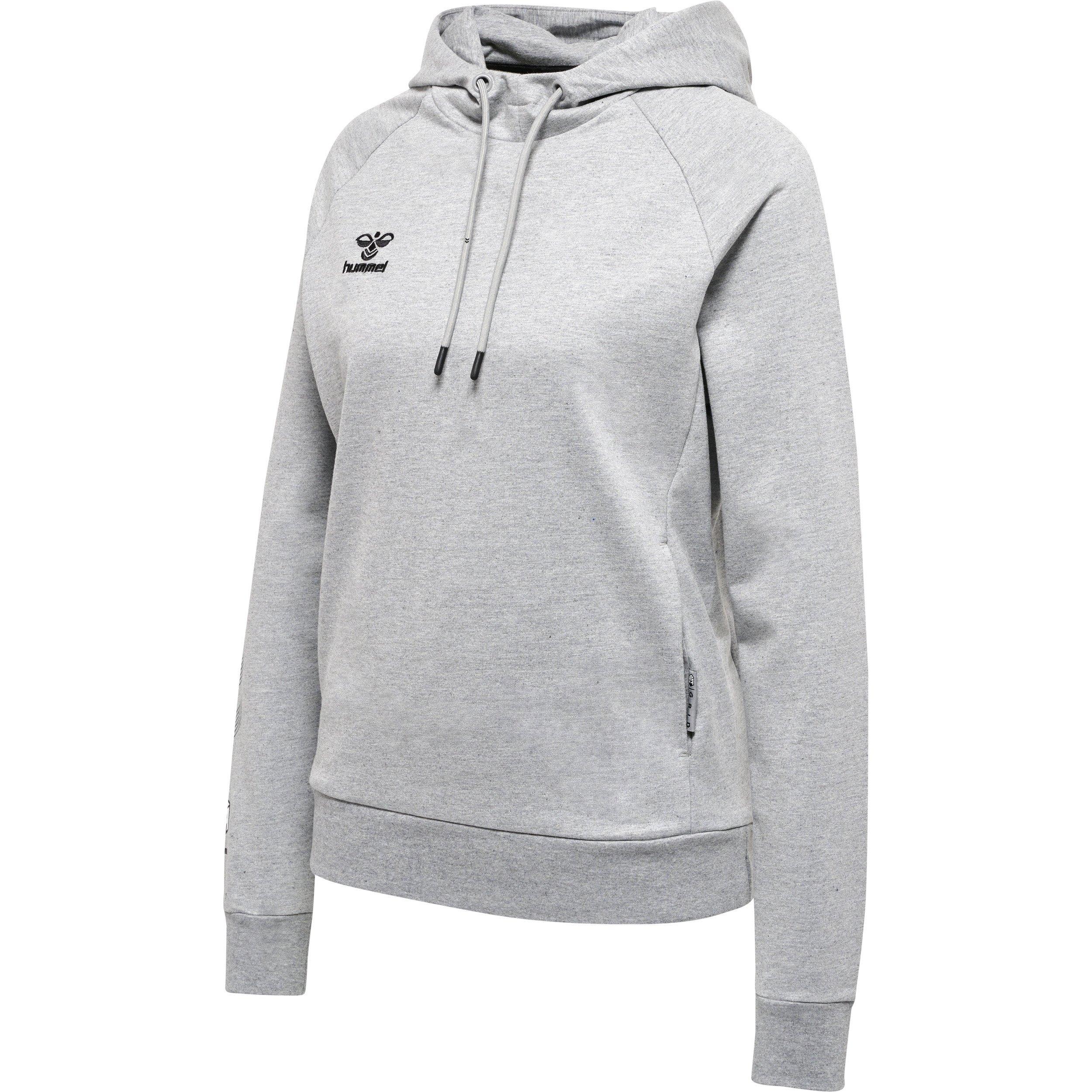 Hummel  baumwoll-sweatshirt mit kapuze, damen move grid 