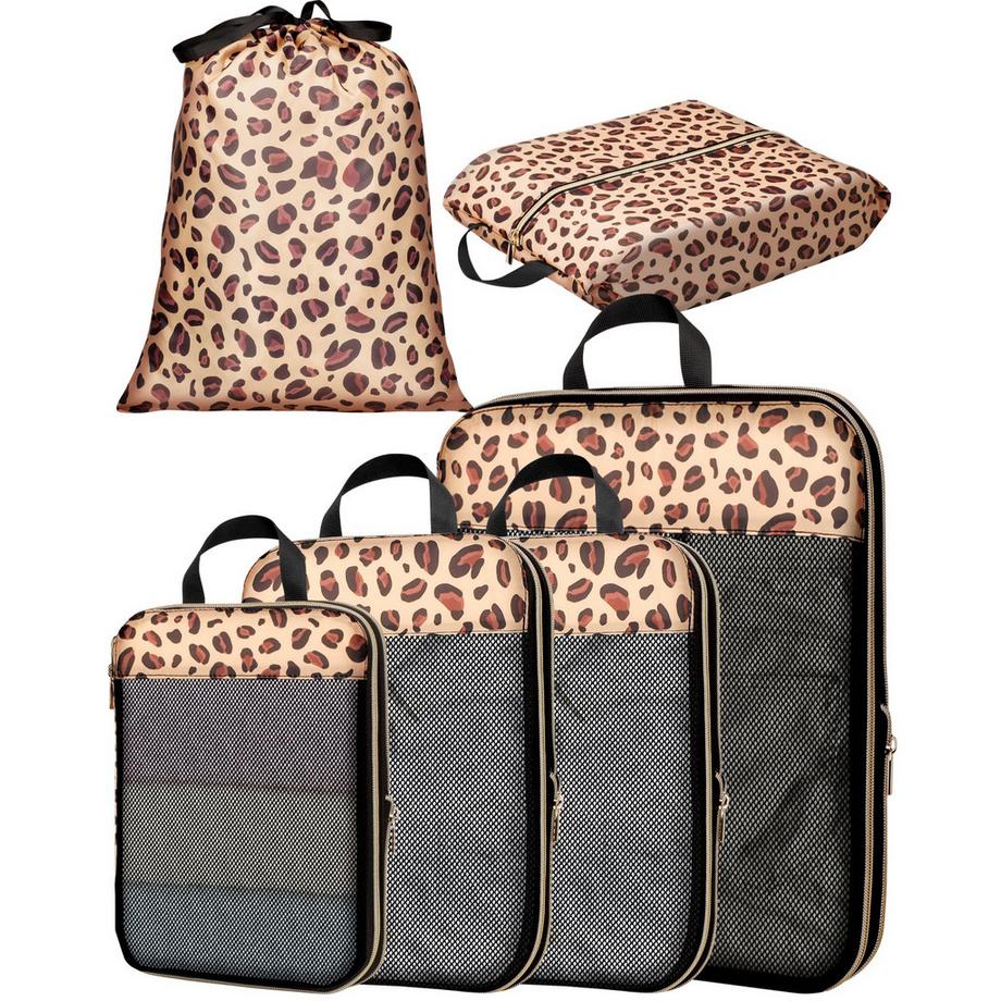 Cube de compression pour le voyage, Organisateur de valise extensible avec panneau en filet avec sac à chaussures