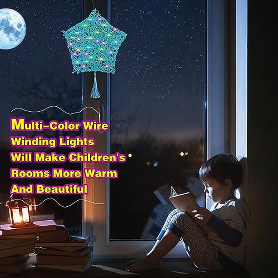 Activity-board  Basteln 3D String Art Kit für Kinder Bastelset mit Pentagramm Mond Einhorn Laterne Dekoration Bastelset Kreatives Einhorn 