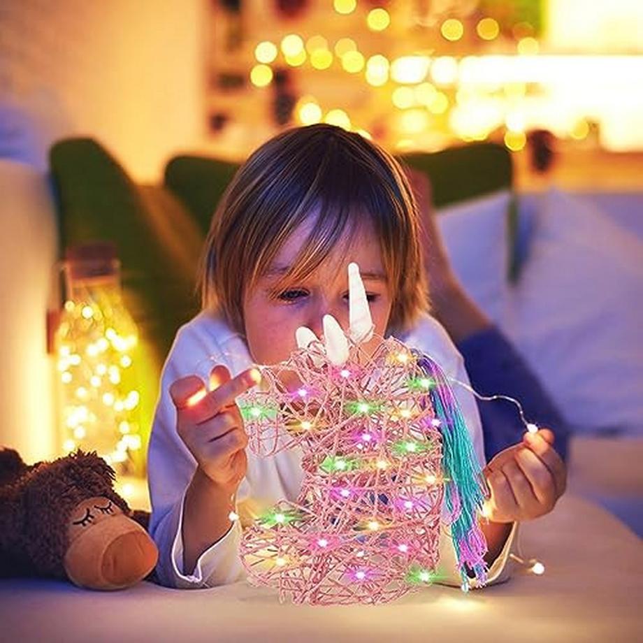 Activity-board  Basteln 3D String Art Kit für Kinder Bastelset mit Pentagramm Mond Einhorn Laterne Dekoration Bastelset Kreatives Einhorn 