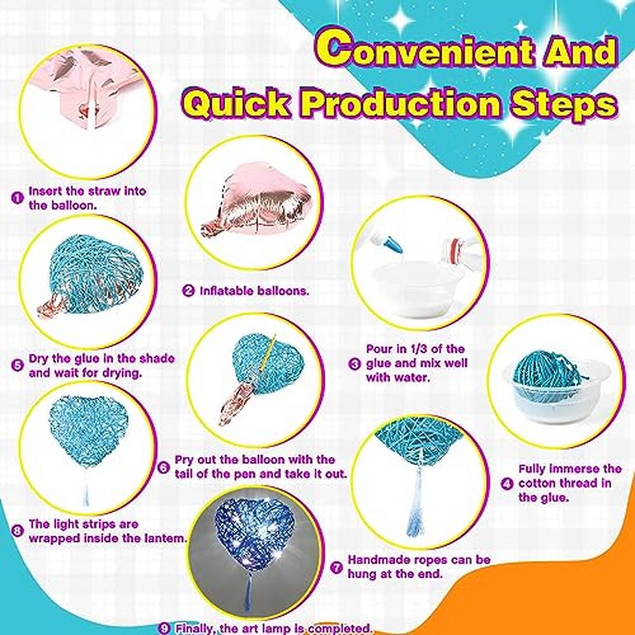 Activity-board  Basteln 3D String Art Kit für Kinder Bastelset mit Pentagramm Mond Einhorn Laterne Dekoration Bastelset Kreatives Einhorn 