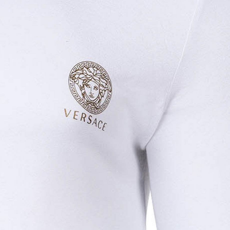 VERSACE Bi-Pack Jersey Topeka Bi-Stretch Cotone Biologico T-Shirt Confezione da 2  