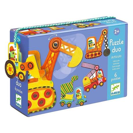 Djeco  Puzzle Duo Fahrzeuge (6x2) 