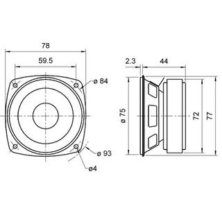 Nedis  Frs 8 m - 8 ohm - 8 cm (3,3 ") Hifi Full Run Speaker 