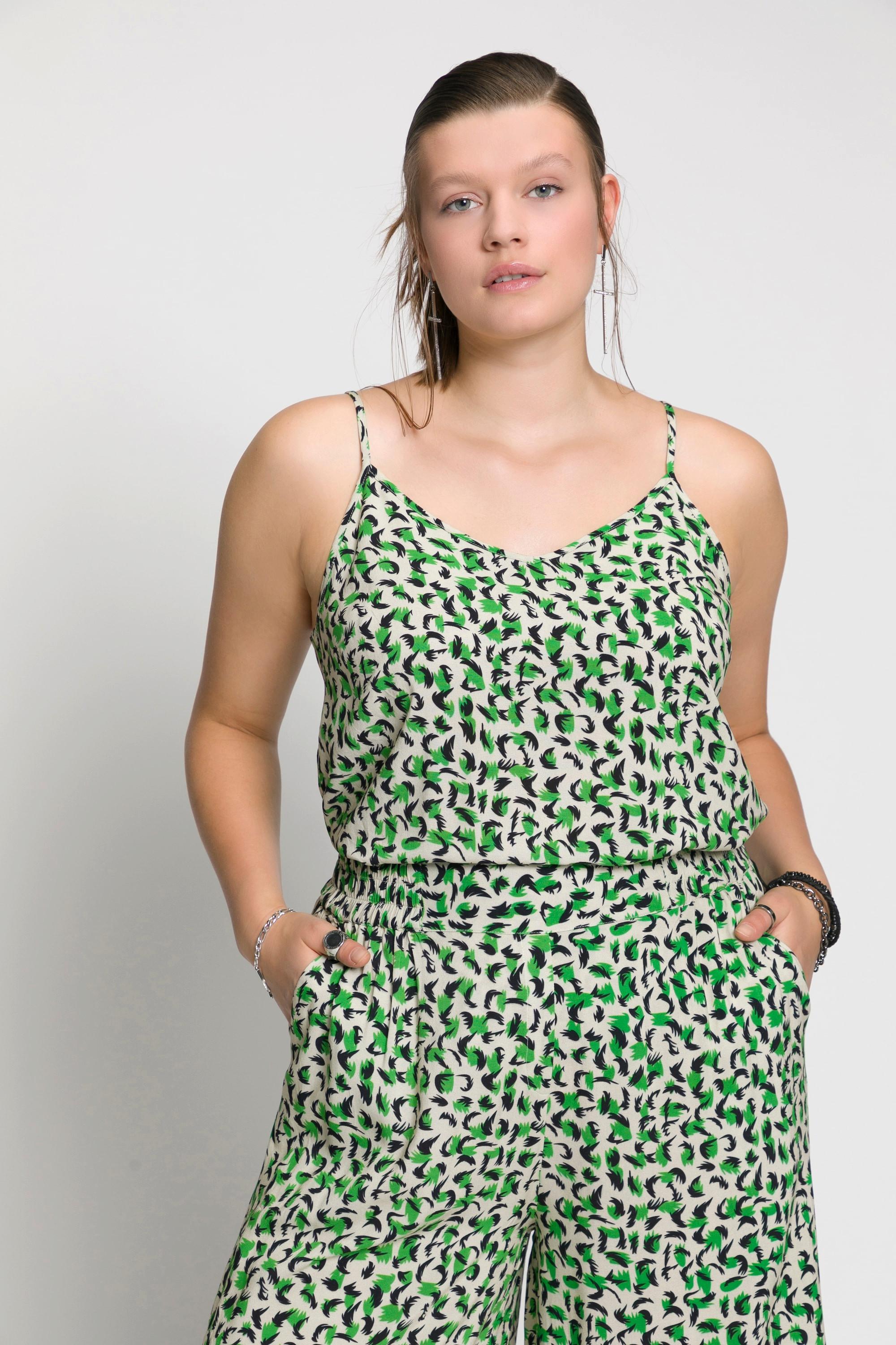 Studio Untold  Top con stampa animalier, scollo a V e spalline sottili 