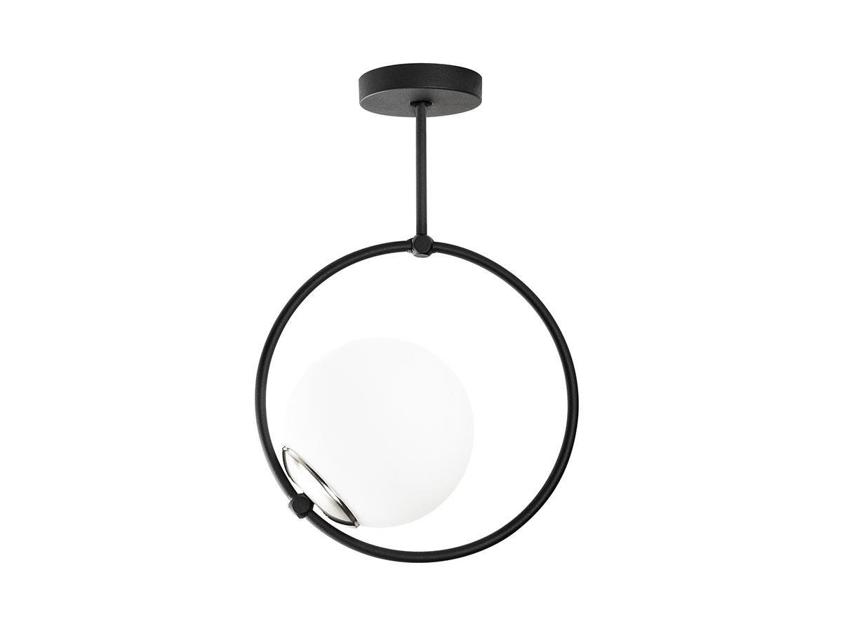 OZAIA Lampadario con sfera in vetro in Metallo Nero Bianco DULONAY  