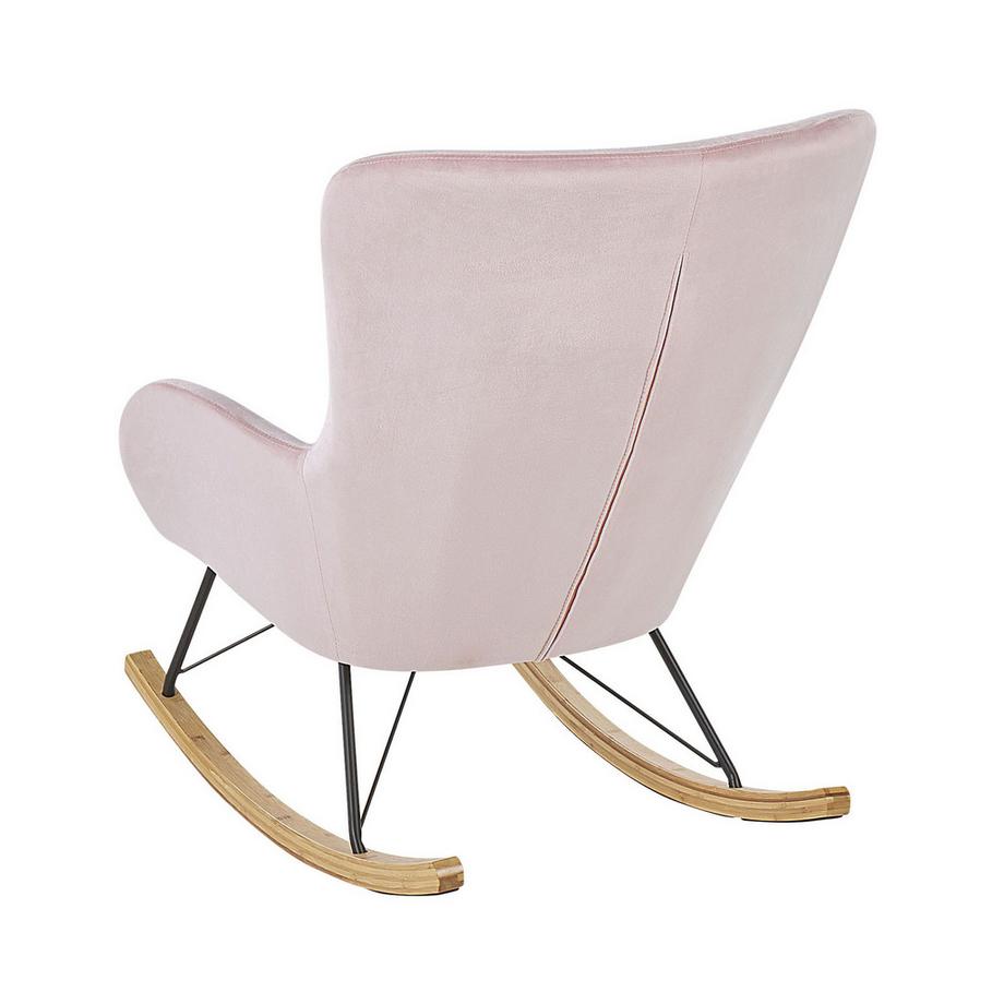Beliani Schaukelsessel aus Samtstoff Glamourös ELLAN  