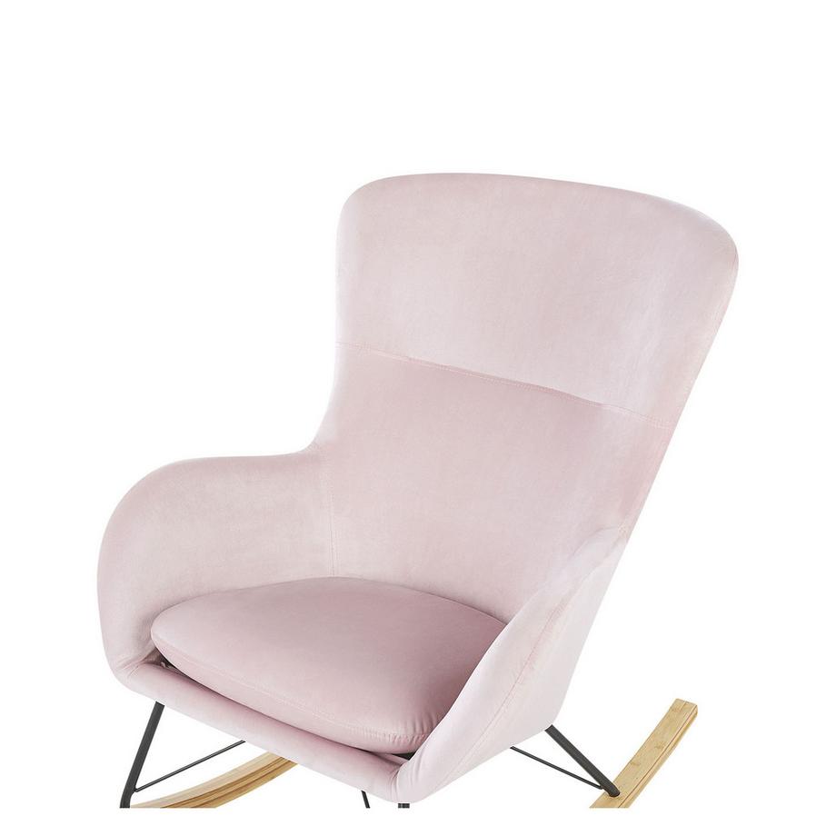Beliani Schaukelsessel aus Samtstoff Glamourös ELLAN  