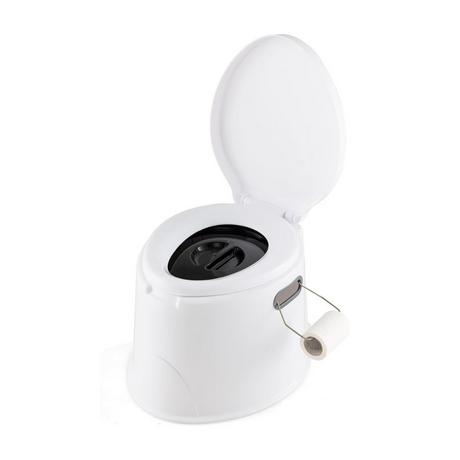 Northio  WC da campeggio WC portatile da viaggio WC mobile con secchio rimovibile bianco 