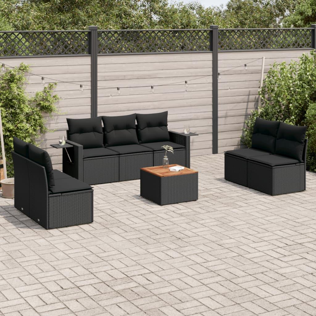 VidaXL set divano da giardino Polirattan  