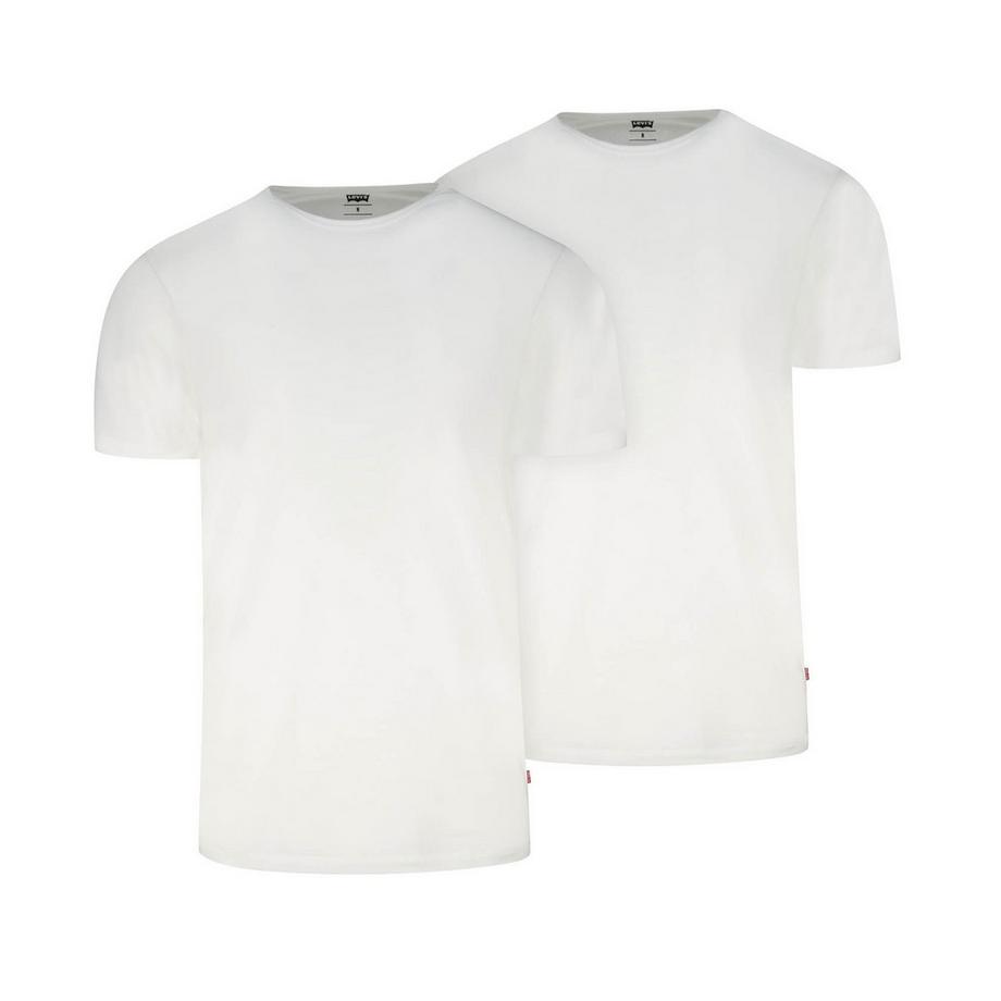 T-Shirt  2er Pack Bequem sitzend-Solid Crew 2P