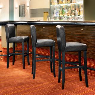 Tectake Lot de 2 chaises de bar  