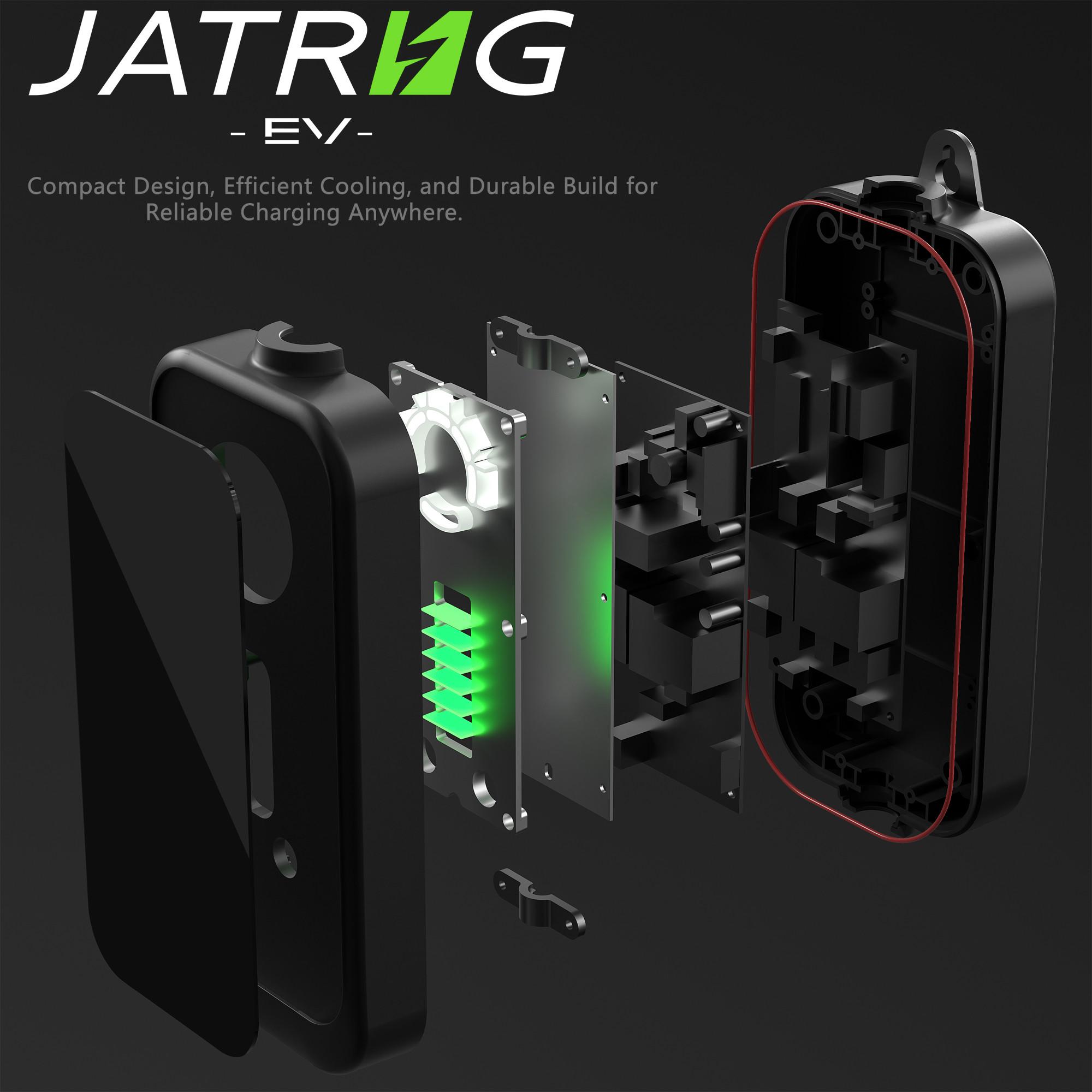 JATRHG  Caricabatterie JATRHG EV da 15M 3.6KW-1.5KW 16A|13A|10A|8A Tipo 2, stazione di ricarica per auto elettriche, caricabatterie portatile rapido per auto elettriche, monofase. 