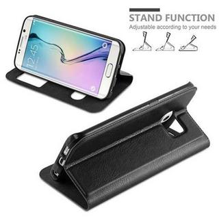 Cadorabo  Housse compatible avec Samsung Galaxy S6 EDGE - Coque de protection avec fermeture magnétique, fonction de support et 2 fenêtres de visualisation 