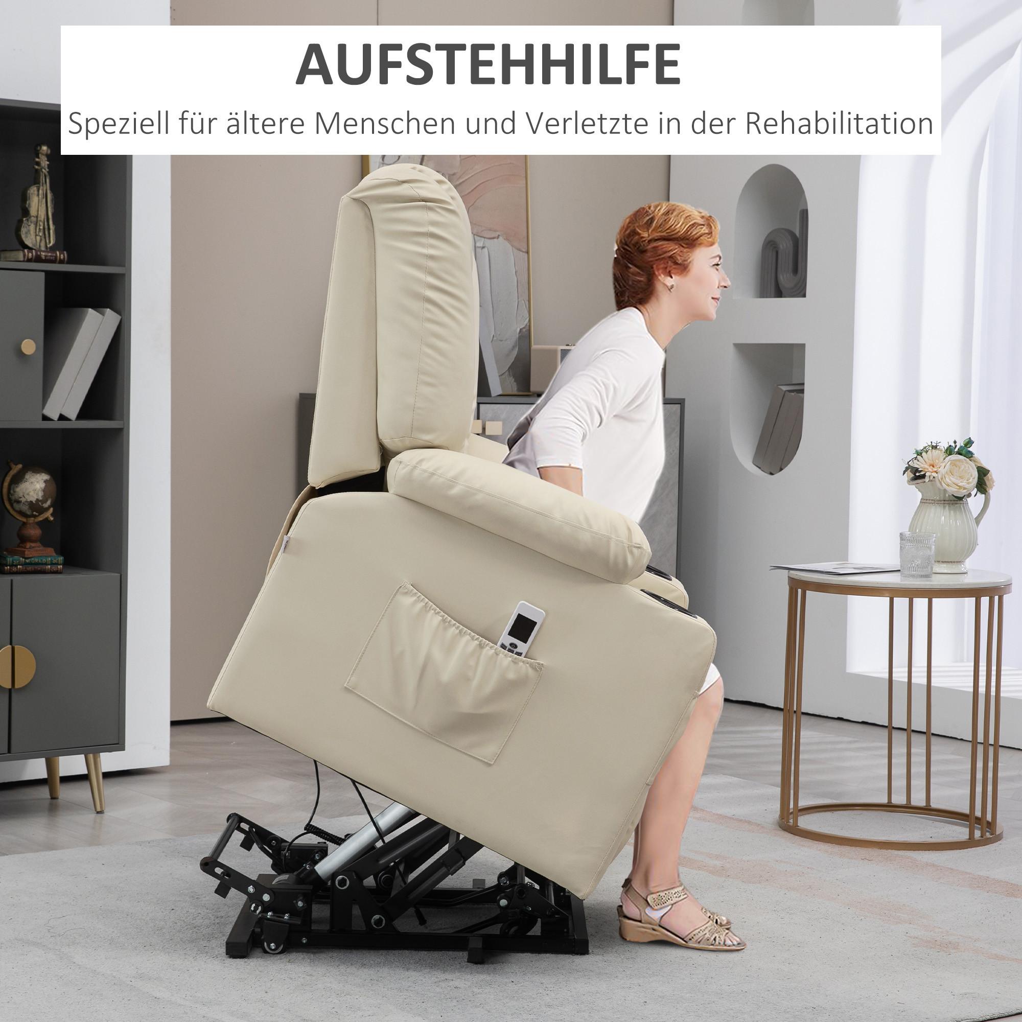 HOMCOM  Fauteuil avec aide à se lever 