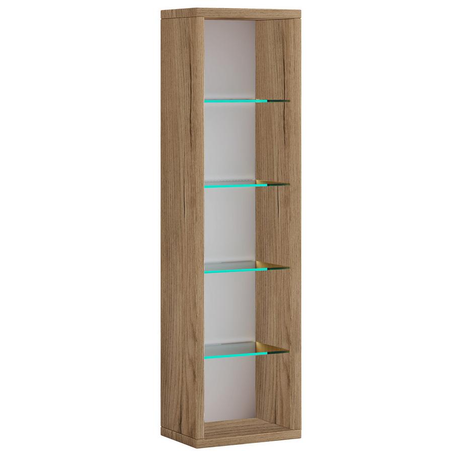 VCM Bois CD DVD Étagère sur pied Bibliothèque Rangement Déco Étagère en verre Rasato L  