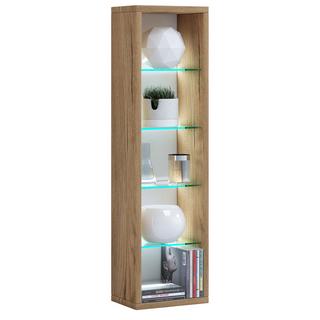 VCM Holz CD DVD Standregal Bücherregal Aufbewahrung Deko Regal Glas Rasato L  