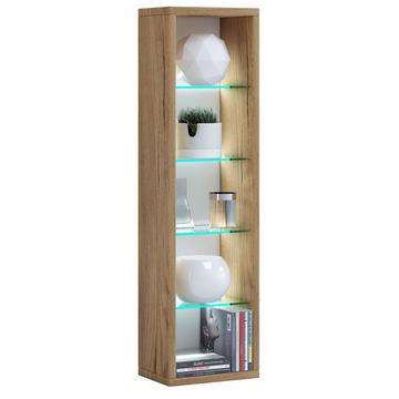 Holz CD DVD Standregal Bücherregal Aufbewahrung Deko Regal Glas Rasato L