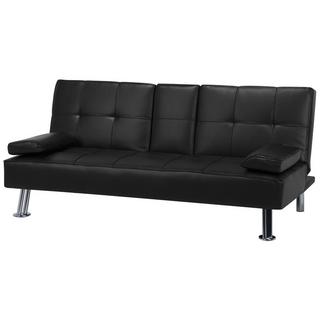 Beliani Schlafsofa aus Kunstleder Industriell ROXEN  