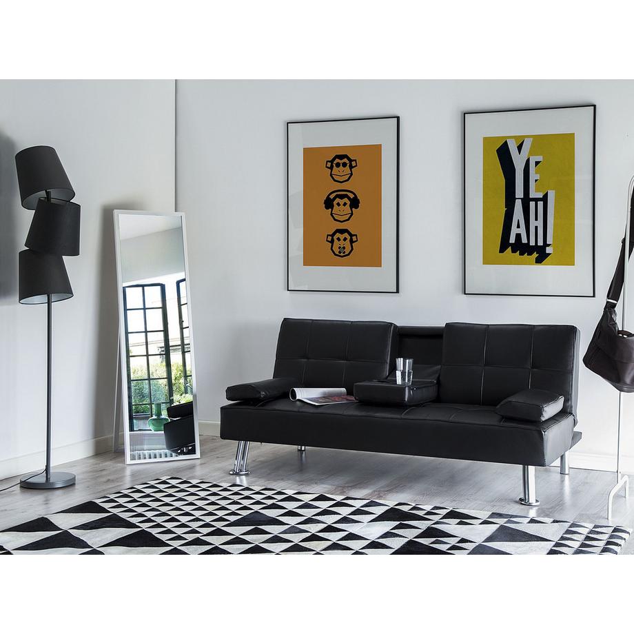 Beliani Canapé-lit en Cuir PU  ROXEN  