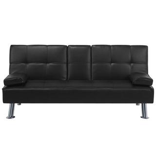 Beliani Schlafsofa aus Kunstleder Industriell ROXEN  