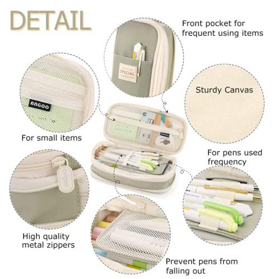 Only-bags.store Trousse à crayons, Trousse à crayons de grande capacité, Trousse à crayons durable, Trousse à crayons à fermeture éclair  