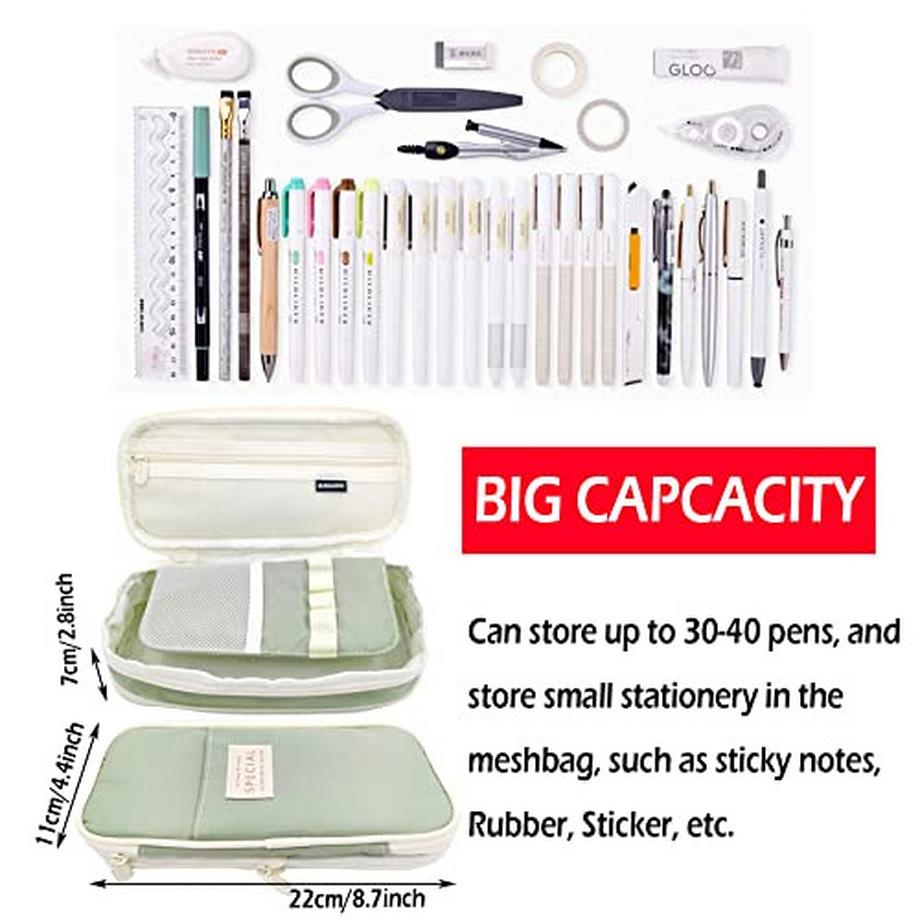 Only-bags.store Trousse à crayons, Trousse à crayons de grande capacité, Trousse à crayons durable, Trousse à crayons à fermeture éclair  