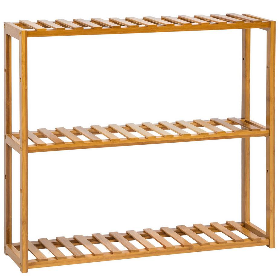 Tectake Badregal Katjana aus Bambus mit 3 Ebenen  