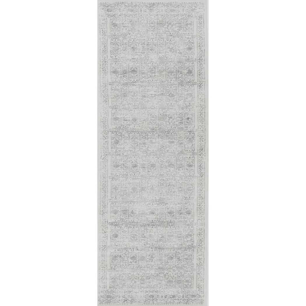 LIVABLISS - Vintage Orient-Teppich VICKY, 80X200CM, Taubengrau