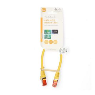 Nedis  Câble réseau CAT6 | RJ45 mâle | RJ45 mâle | S/FTP | 0.25 m | Rond | LSZH | Jaune | Etiquette 