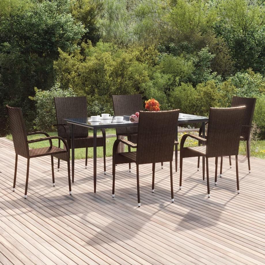 VidaXL Garten essgruppe poly-rattan  