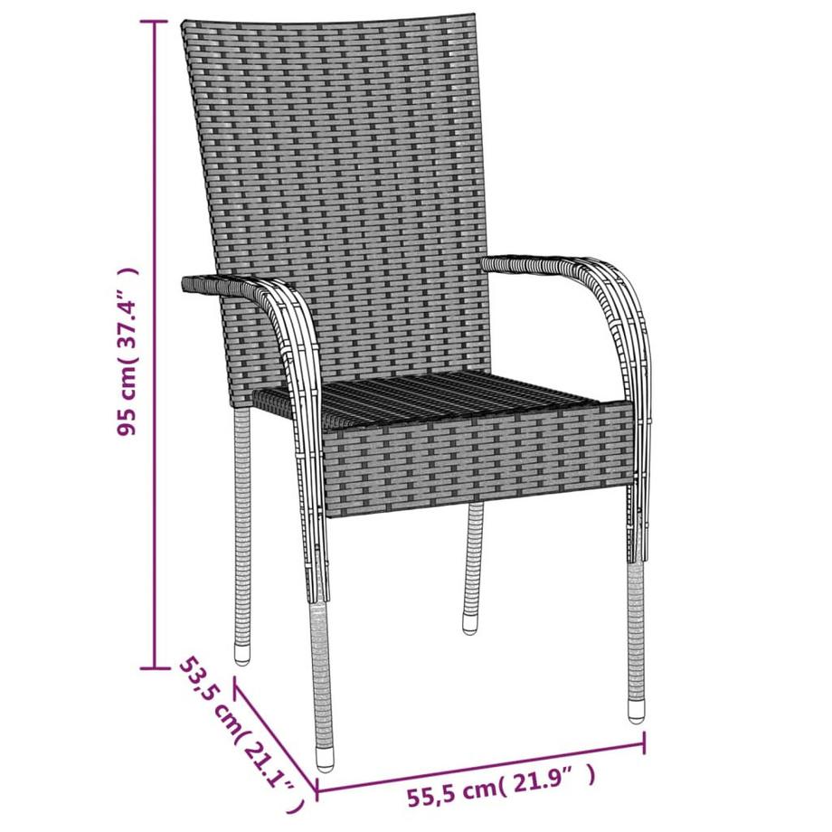 VidaXL Garten essgruppe poly-rattan  