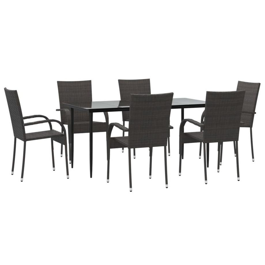 Garten essgruppe poly-rattan