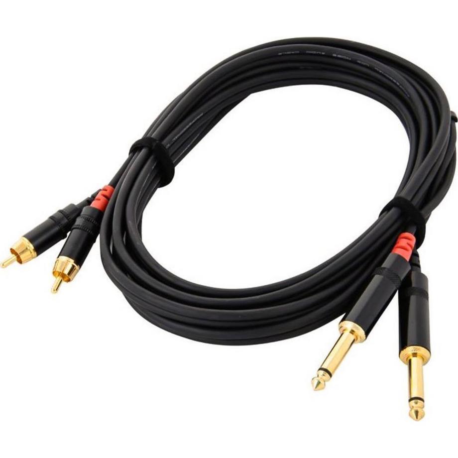 Cordial  Cordial CFU 3 PC cavo audio 3 m 2 x RCA 2 x 6.35mm Nero 