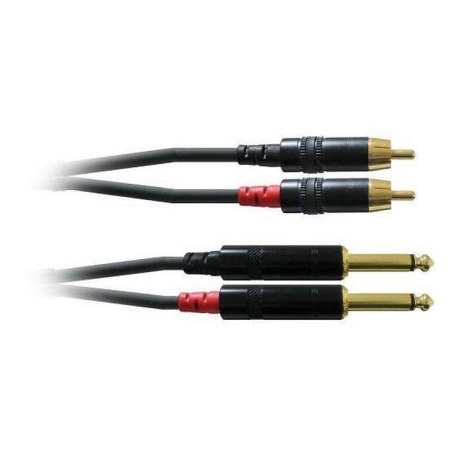Cordial  Cordial CFU 3 PC cavo audio 3 m 2 x RCA 2 x 6.35mm Nero 