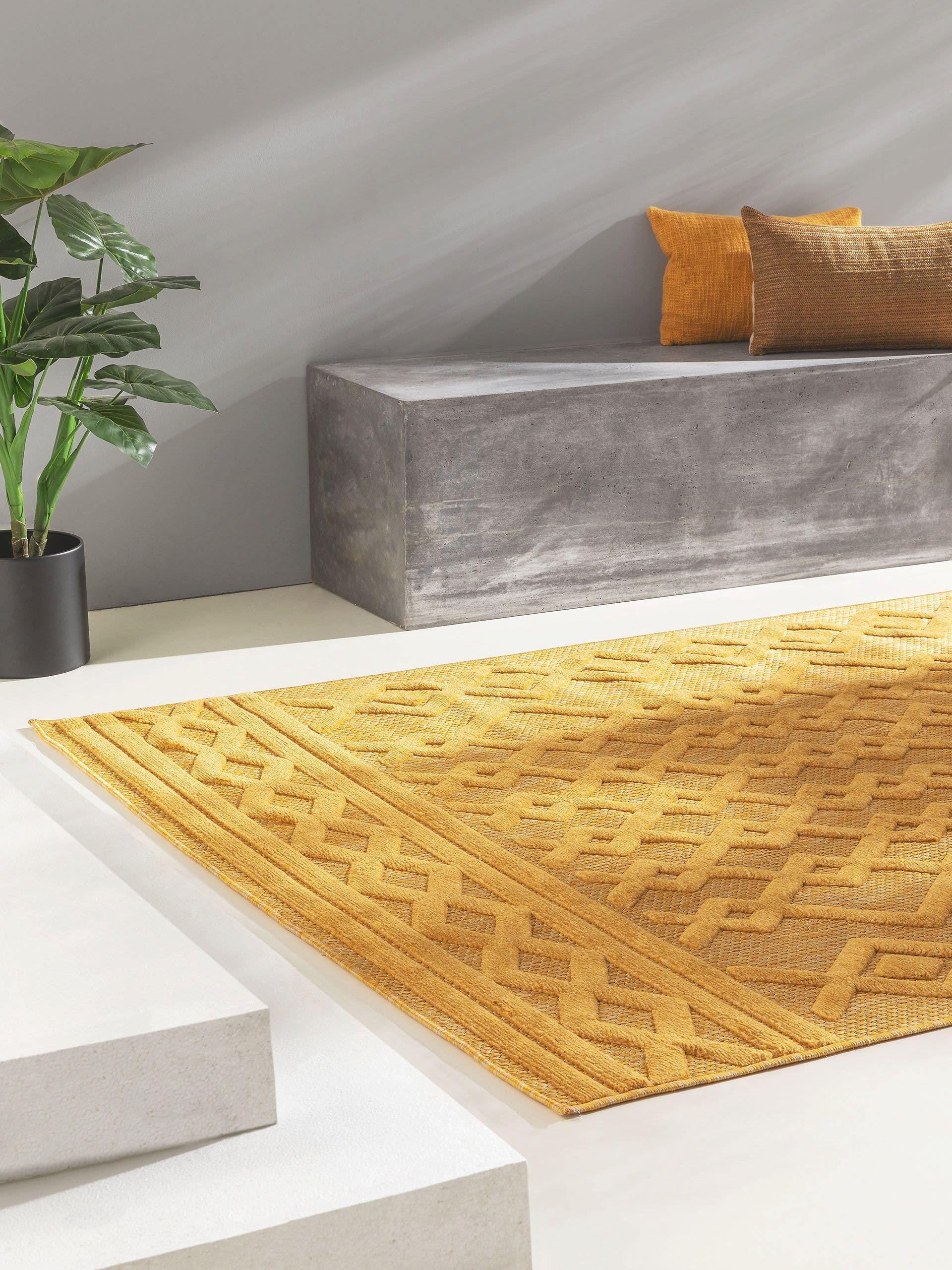 Benuta Tapis d'extérieur & intérieur Bonte Jaune  