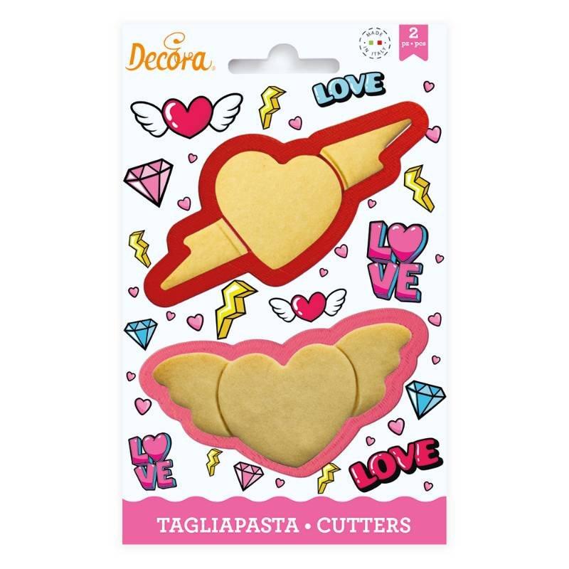 Decora Ausstecher Love 2-teilig  