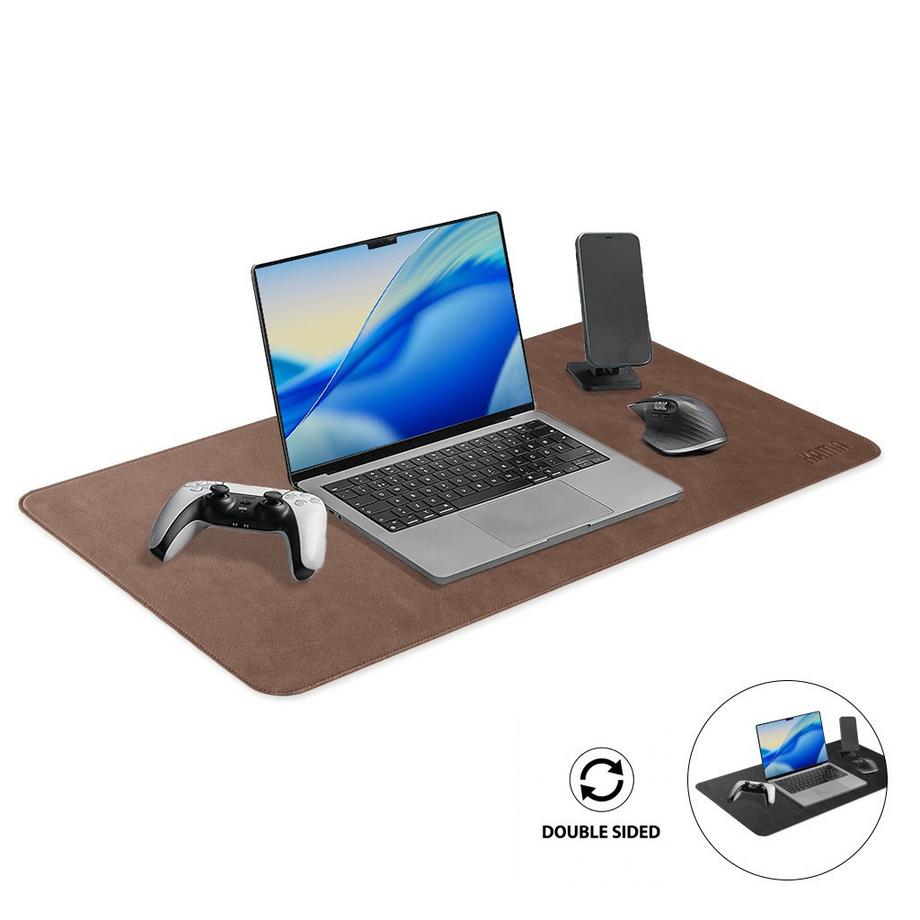 KAMA Premium Schreibtischmatte, Mousepad (doppelseitig, Kunstleder)  