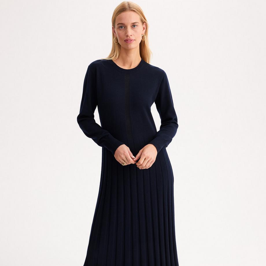 La Redoute Collections Robe évasée en tricot manches longues  