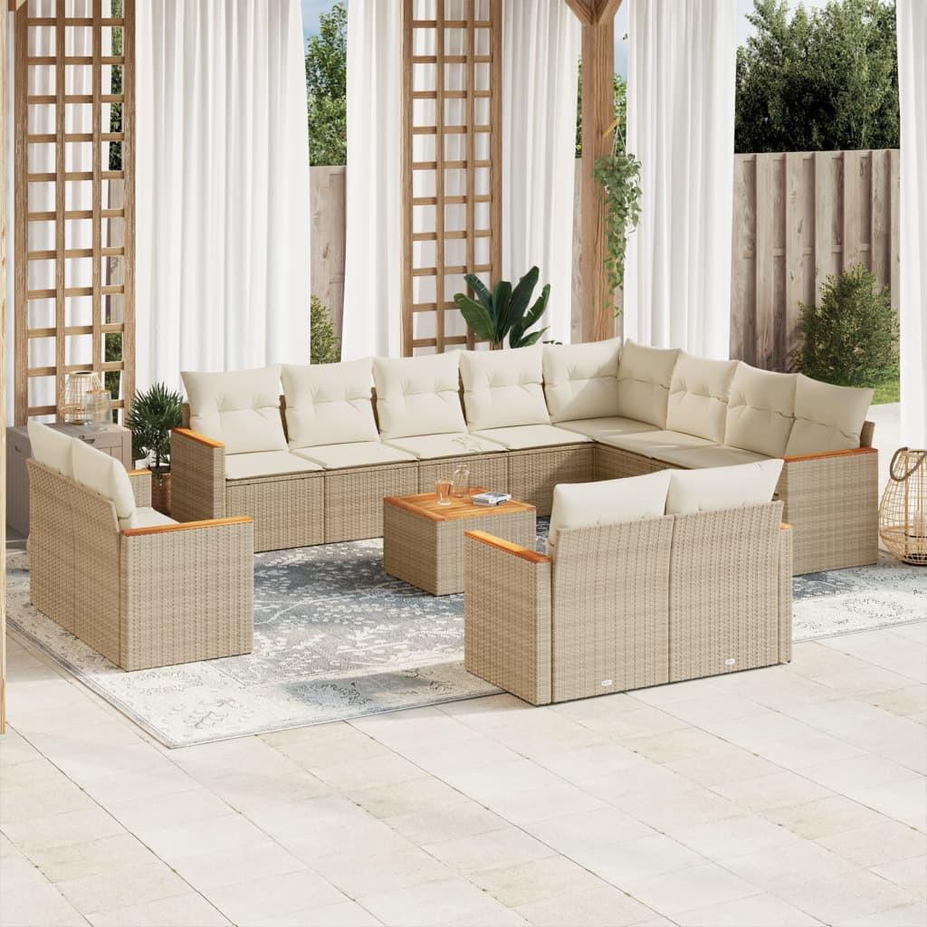 VidaXL set divano da giardino Polirattan  