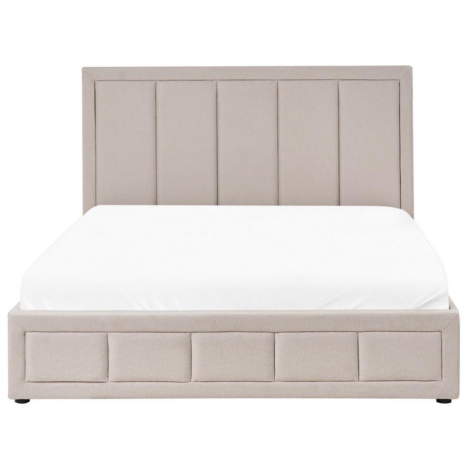 Beliani Lit ottoman en Tissu  QUIBERON  