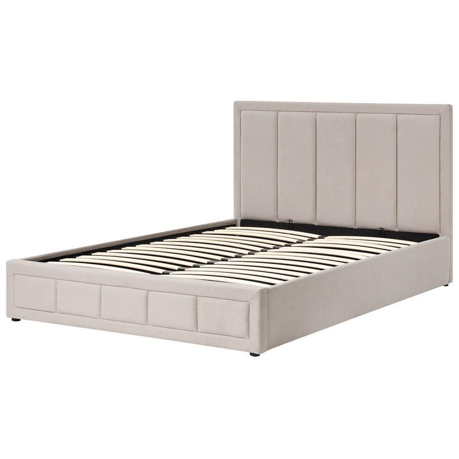 Beliani Lit ottoman en Tissu  QUIBERON  