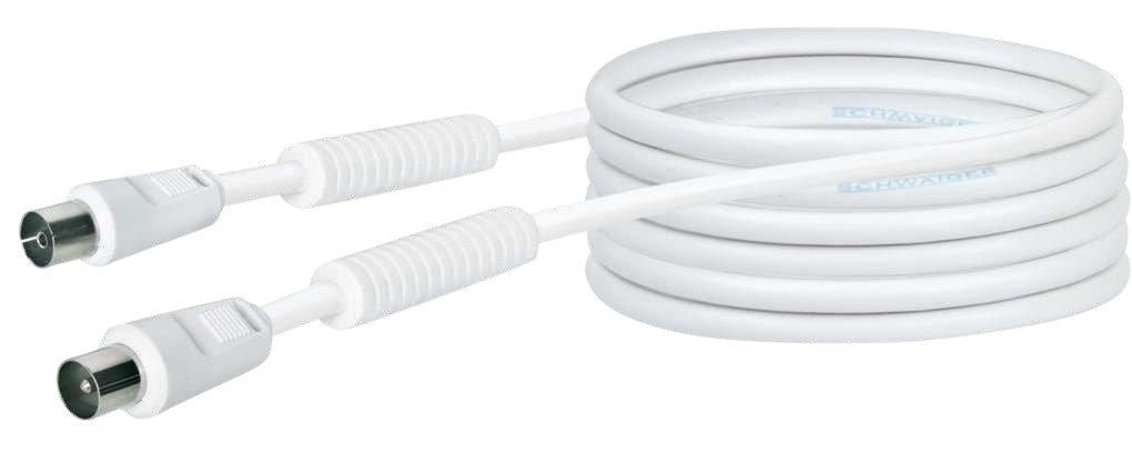 Schwaiger  Schwaiger KVKF50 532 câble coaxial 5 m IEC Blanc 