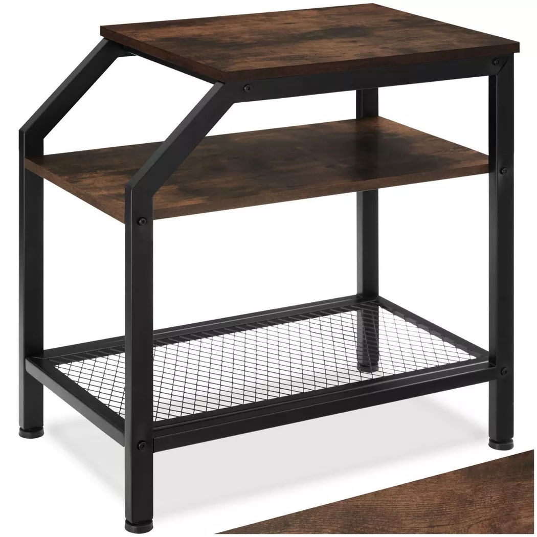 Tectake - Tavolino Plymouth Stile industriale, One Size, Marrone