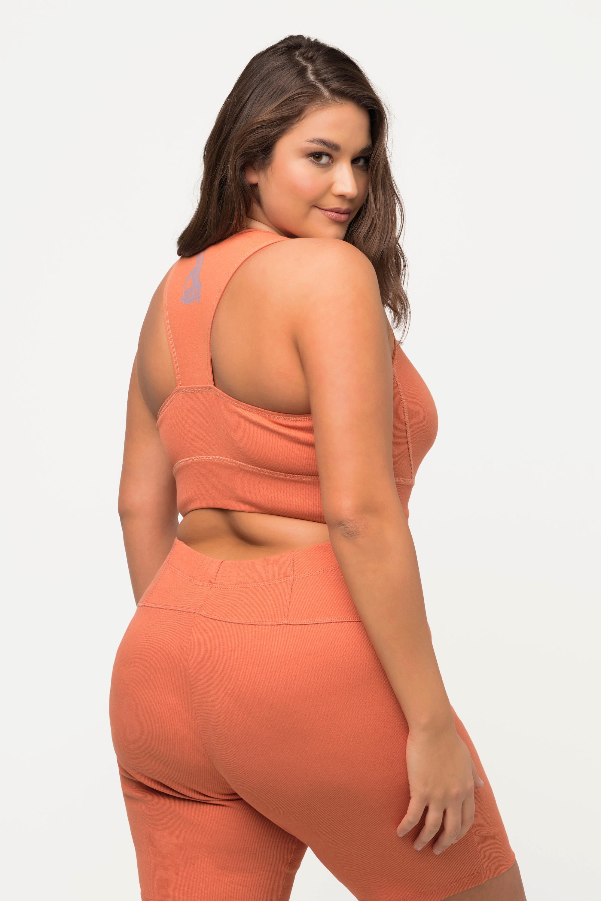 Ulla Popken  Yoga-Bustier, Carree-Ausschnitt, Biobaumwolle 