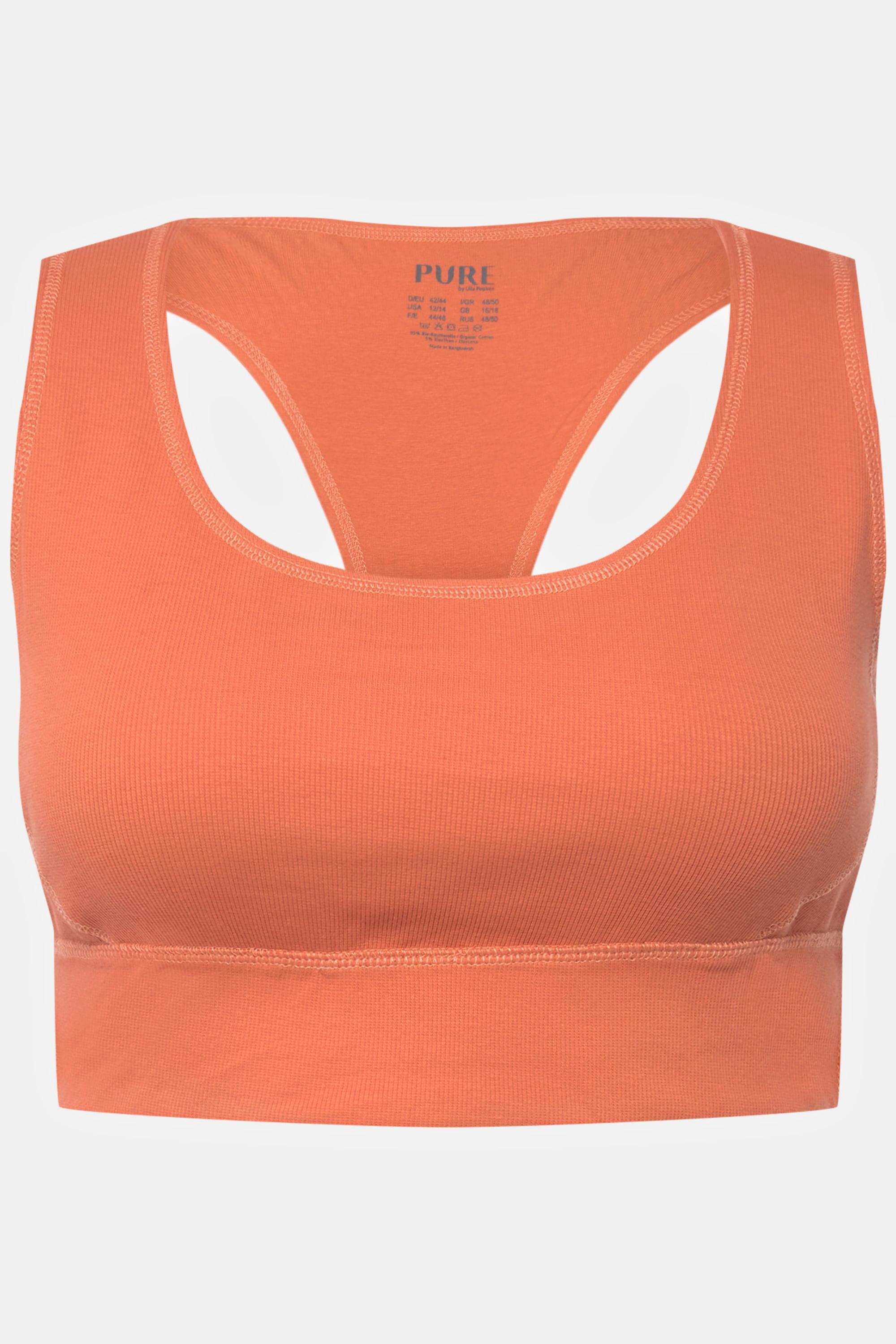 Ulla Popken  Bustier da yoga in cotone biologico con scollo arrotondato 