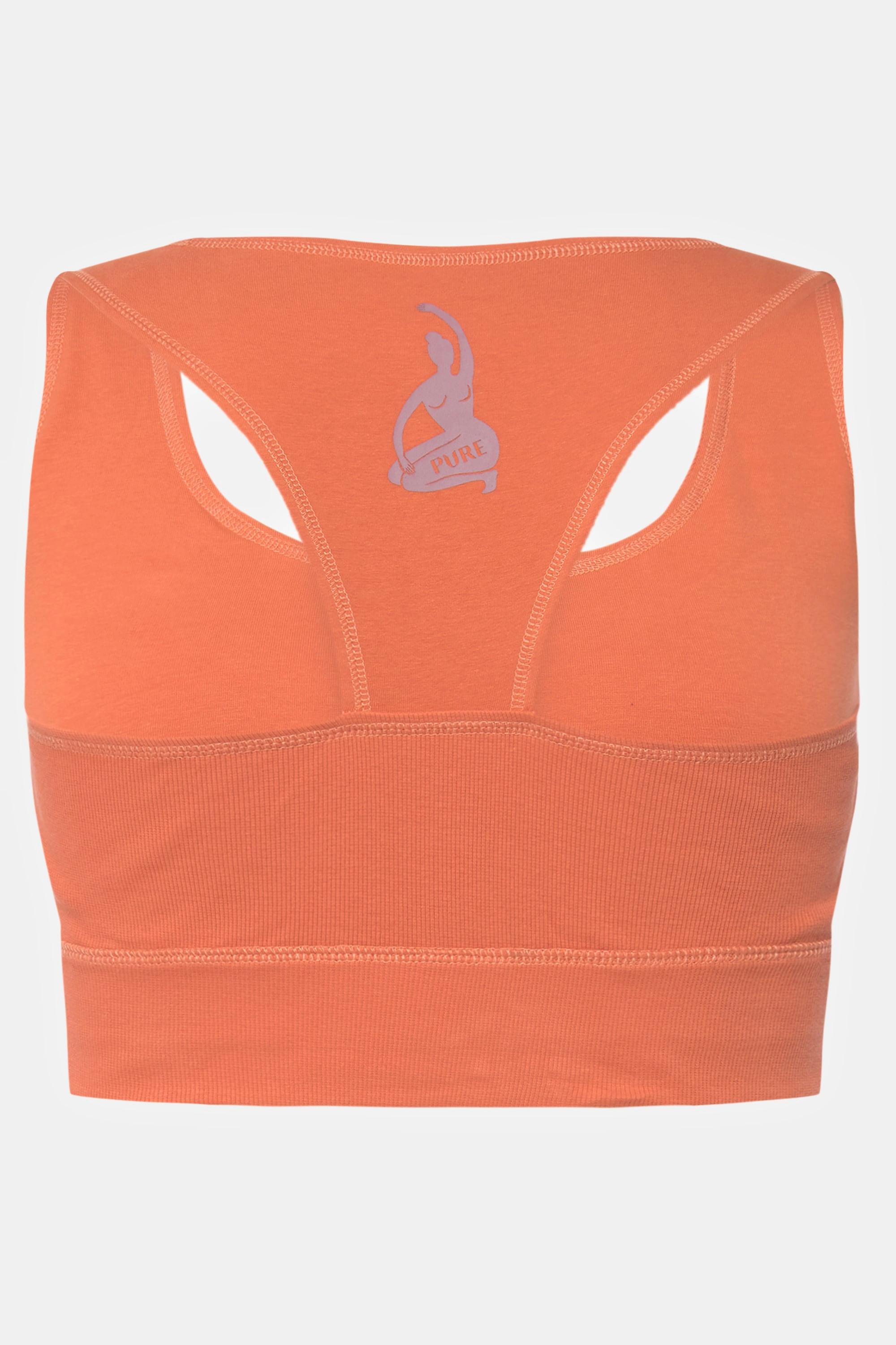 Ulla Popken  Bustier da yoga in cotone biologico con scollo arrotondato 