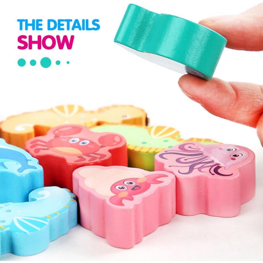 Activity-board  Kinderspielzeug Holzspielzeug Lernspielzeug Motorisches Spielzeug Magnetisches Angelspiel 