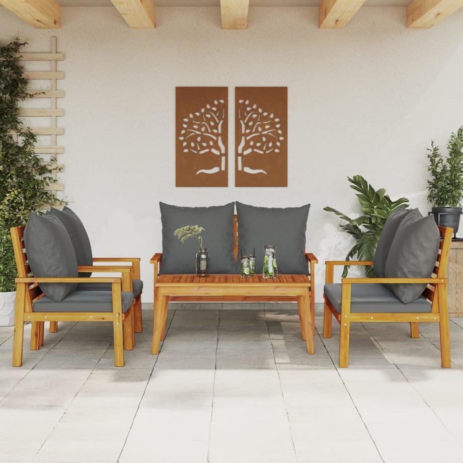 VidaXL set di mobili da giardino Legno di acacia  