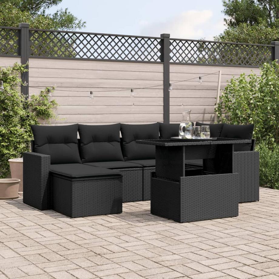 VidaXL set divano da giardino Polirattan  